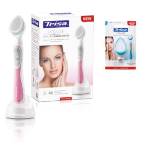 Pachet curatare faciala format din perie faciala Trisa Sonic Visage Roz 678333 cu rezerva Trisa Sonic Visage Pure Cleansing 667855