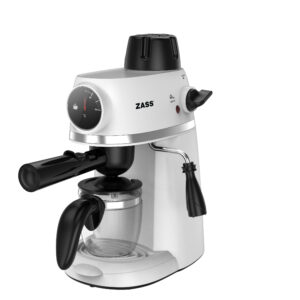 Espressor de cafea Zass ZEM 07, capacitate 2-4 cesti, ALB