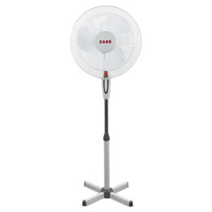 Ventilator cu picior Zass ZF 1605, 41cm diametru, 45 W, Motor silentios si puternic, Culoare Alb