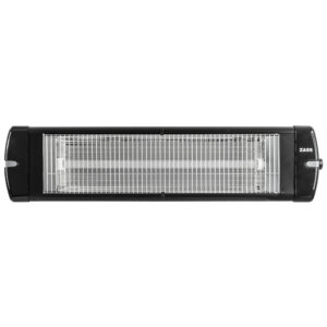 Radiator de perete cu infrarosu Zass ZIH 01, 2500W, Termostat reglabil, Montabil pe perete, Corp din metal, Negru