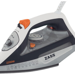 Fier de calcat cu abur Zass A 19, 2200W, Talpa ceramica, Anti calcar, Auto curatare, Jet aburi 120 g/min, Rezervor 470 ml