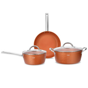 Set vase antiaderente din aluminiu turnat sub presiune Zass Gourmet ZG-ACS 04 – imaginea 2