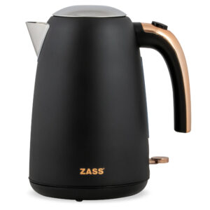 Fierbator electric ZASS Rose Gold ZCK 21, putere maxima 2200W, baza rotativa, capacitate cana 1.7L, filtru detasabil