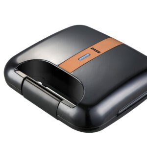 Sandwich-Maker Zass ZSM 20 Rose Gold, putere 750W, Placi grill nedetasabile cu dimensiuni 22x12 cm, indicator LED, culoare Negru