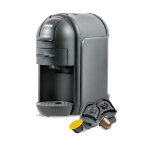 Espressor multi-capsule ZASS ZEM 12,putere 1350W,20 bari,compatibil capsule Nespresso și Dolce Gusto, rezervor 0.6L, sistem One-Touch, Negru