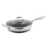 Tigaie profesionala tip wok din inox cu acoperire ceramica tip fagure ZASS ZG-SSW 01-30