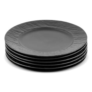 Set 6 farfurii din material ceramic cu textura tip roca ZASS ZG-DS 01 Negru – imaginea 2