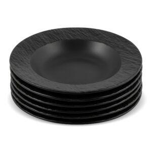 Set 6 farfurii din material ceramic cu textura tip roca ZASS ZG-DS 02 Negru – imaginea 2