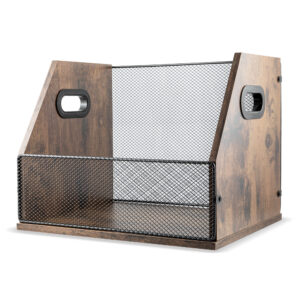 Suport depozitare discuri vinil Electromures EM A010, din MDF si aliaj , 37 x 30 x 29 (12) cm, 2.6 kg
