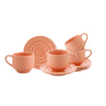 Set cesti din ceramica 8 piese Zass Gourmet Healthy Line ZG-CC 30 Roz
