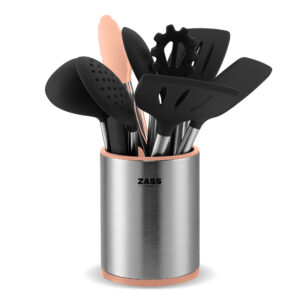 Set ustensile de bucatarie din silicon Zass Gourmet Healthy Line ZG-KT 30, Roz